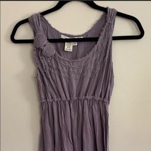 Max Studio Medium Dress Purple Appliqué Neckline